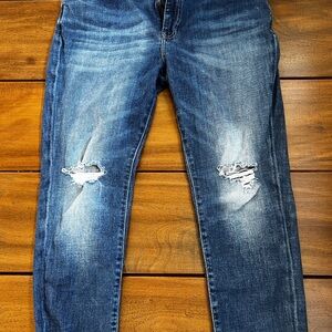 Women’s Polo Ralph Lauren Distressed Cropped Blue Jeans